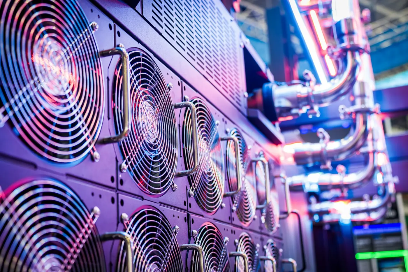 Server hardware with illuminated cooling fans